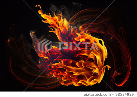 phoenix 3d illustration. Generative AI phoenix 3d illustration. Generative AI 98554959