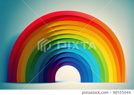 colorful rainbow drawing. Generative AI colorful rainbow drawing. Generative AI 98555044