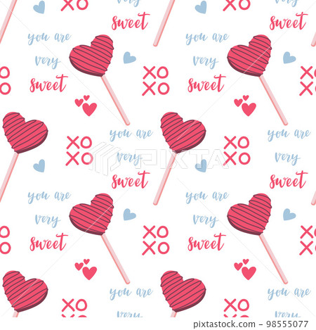 Valentines day vector seamless pattern 98555077