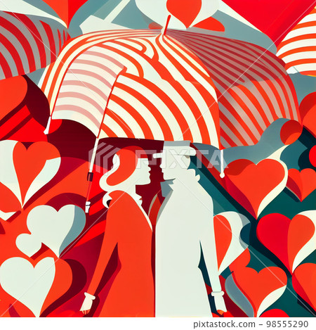 Man and woman. Valentine's Day. symbol of love. Generative AI Man and woman. Valentine's Day. symbol of love. Generative AI 98555290