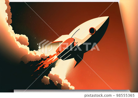 rocket minimalism. rocket takeoff. Generative AI rocket minimalism. rocket takeoff. Generative AI 98555365