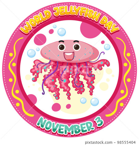 Cute Jellyfish Logo Concept 98555404