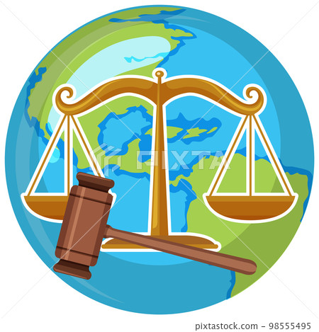 Scales of justice law symbol 98555495
