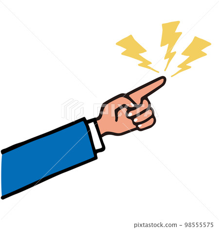 Pointing illustration material Pointing illustration material 98555575