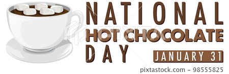 National Hot Chocolate Day Banner Design 98555825