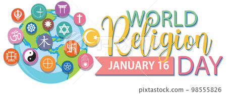 World religion day banner design 98555826