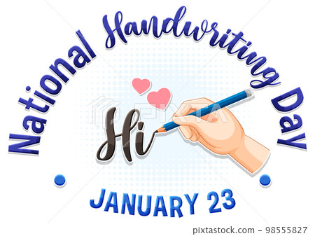 National Handwriting Day Banner Design 98555827