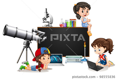 Children with science objects Children with science objects 98555836