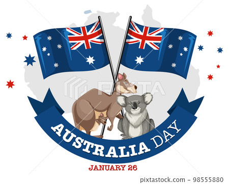 Happy Australia Day Banner Design Happy Australia Day Banner Design 98555880