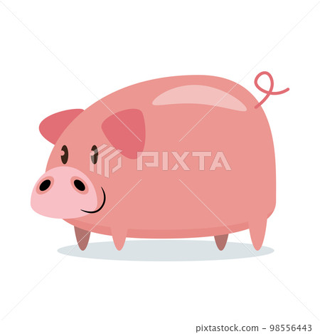 pig cartoon character vector illustration 98556443