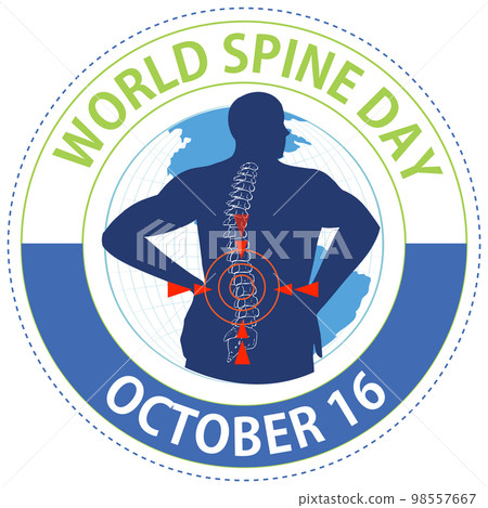 World Spine Day Banner Design 98557667