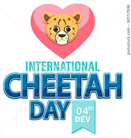 International cheetah day poster or banner design 98557696