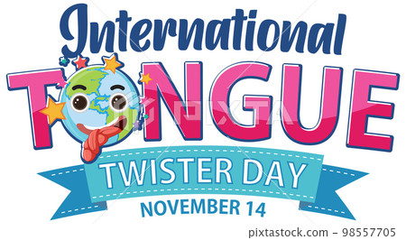 International Tongue Twister Day Banner Design 98557705