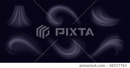 Wind effect, air, smoke or white mist flows Wind effect, air, smoke or white mist flows 98557763