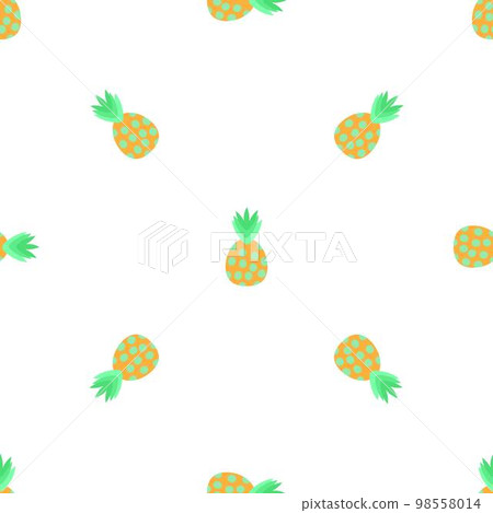 Sweet pineapple pattern seamless background texture repeat wallpaper geometric vector 98558014