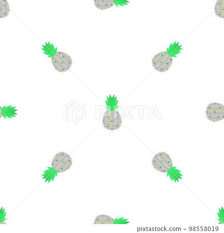 Pineapple jam pattern seamless background texture repeat wallpaper geometric vector 98558019