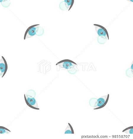 Eye contact lens pattern seamless background texture repeat wallpaper geometric vector 98558707
