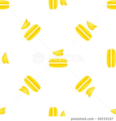 Mango macaroon pattern seamless background texture repeat wallpaper geometric vector 98559187