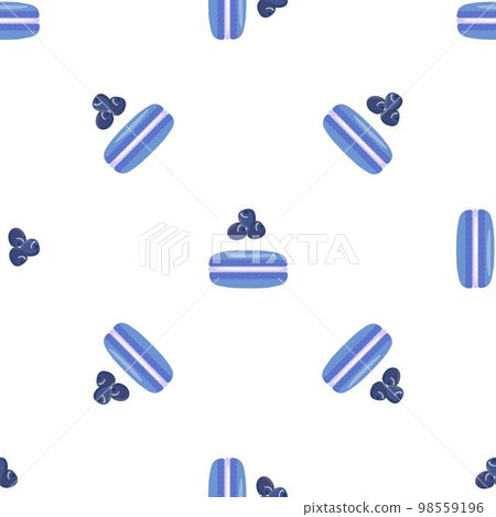 Blue macaroon pattern seamless background texture repeat wallpaper geometric vector 98559196