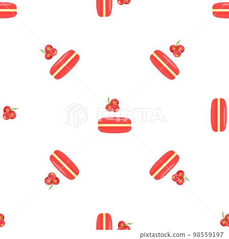 Red berry macaroon pattern seamless background texture repeat wallpaper geometric vector Red berry macaroon pattern seamless background texture repeat wallpaper geometric vector 98559197
