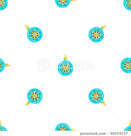 Aqua christmas ball pattern seamless background texture repeat wallpaper geometric vector 98559237