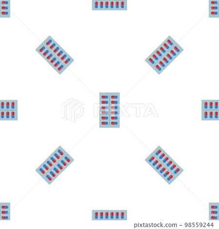 Antibiotic blister pattern seamless background texture repeat wallpaper geometric vector 98559244