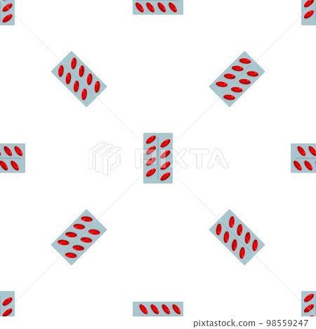 Red capsule blister pattern seamless background texture repeat wallpaper geometric vector Red capsule blister pattern seamless background texture repeat wallpaper geometric vector 98559247
