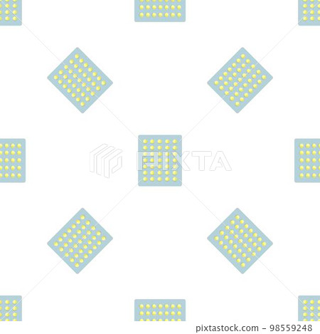 Yellow pill blister pattern seamless background texture repeat wallpaper geometric vector Yellow pill blister pattern seamless background texture repeat wallpaper geometric vector 98559248