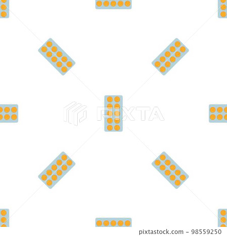 Pill blister pattern seamless background texture repeat wallpaper geometric vector Pill blister pattern seamless background texture repeat wallpaper geometric vector 98559250