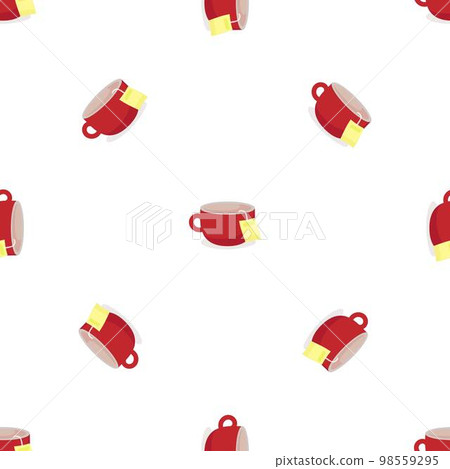 Flu hot tea cup pattern seamless background texture repeat wallpaper geometric vector Flu hot tea cup pattern seamless background texture repeat wallpaper geometric vector 98559295