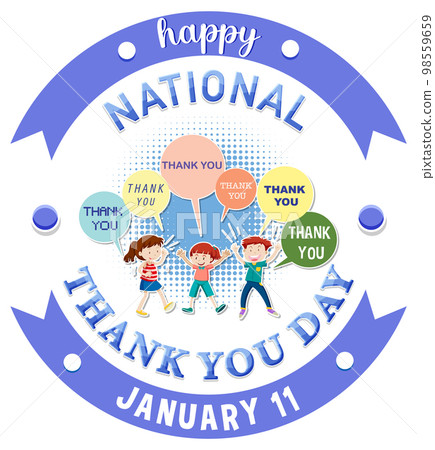 Happy National Thank You Day Banner 98559659