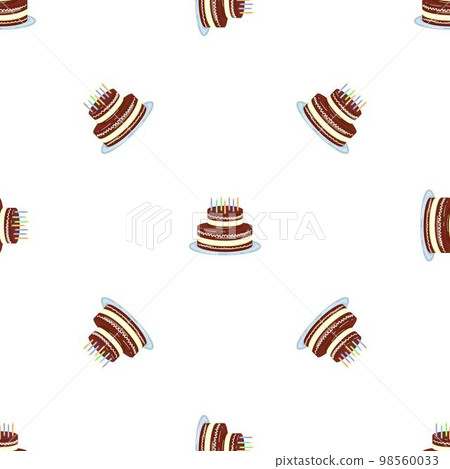 Chocolate cream cake pattern seamless background texture repeat wallpaper geometric vector Chocolate cream cake pattern seamless background texture repeat wallpaper geometric vector 98560033
