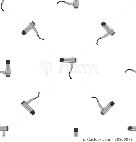 Public hair dryer pattern seamless background texture repeat wallpaper geometric vector 98560071