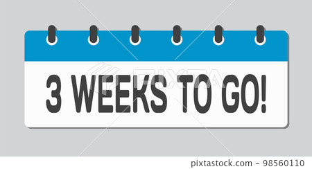 Countdown weekly calendar icon - 3 weeks to go 98560110