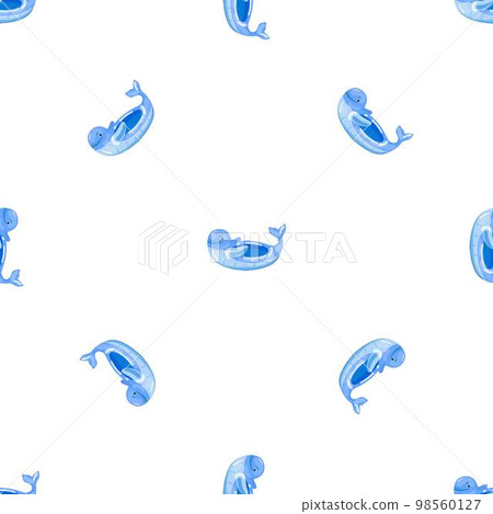 Inflatable dolphin pattern seamless background texture repeat wallpaper geometric vector 98560127