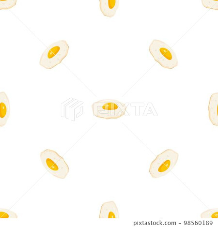Fried egg pattern seamless background texture repeat wallpaper geometric vector 98560189