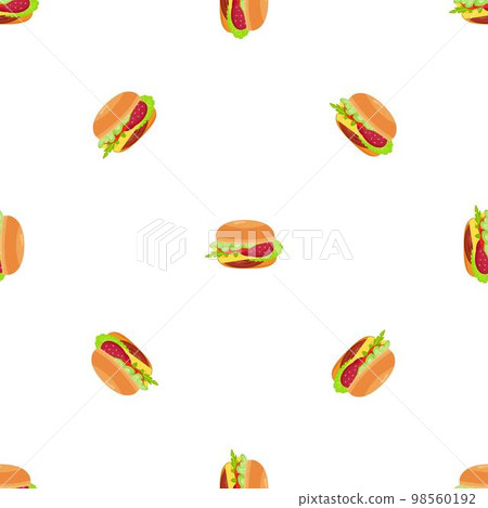 Hamburger pattern seamless background texture repeat wallpaper geometric vector Hamburger pattern seamless background texture repeat wallpaper geometric vector 98560192
