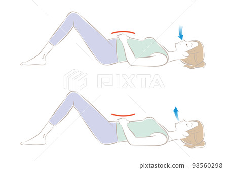 Belly breathing while sleeping Belly breathing while sleeping 98560298