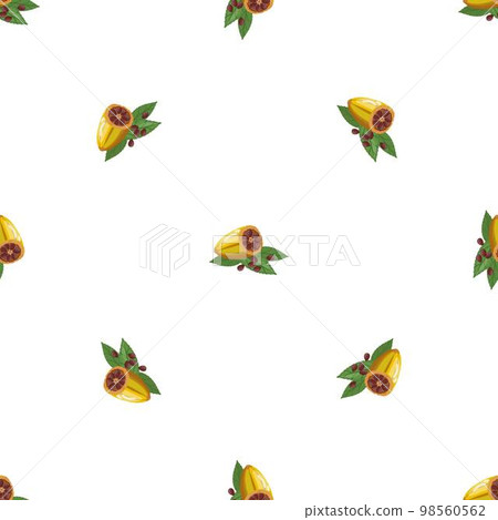 Tree cacao fruit pattern seamless background texture repeat wallpaper geometric vector Tree cacao fruit pattern seamless background texture repeat wallpaper geometric vector 98560562