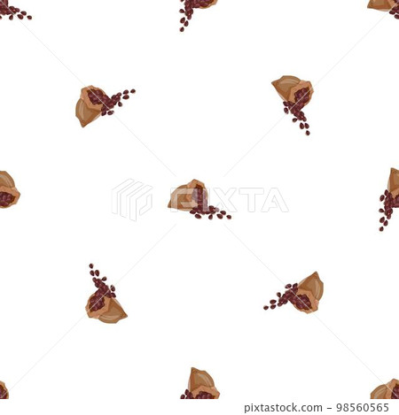 Cacao seed sack pattern seamless background texture repeat wallpaper geometric vector Cacao seed sack pattern seamless background texture repeat wallpaper geometric vector 98560565