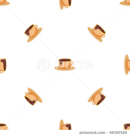 Hot chocolate cup pattern seamless background texture repeat wallpaper geometric vector Hot chocolate cup pattern seamless background texture repeat wallpaper geometric vector 98560569