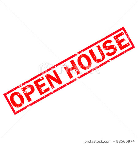 Open house red grunge rubber stamp on white background. Open house stamp sign. Open house sign. Open house red grunge rubber stamp on white background. Open house stamp sign. Open house sign. 98560974