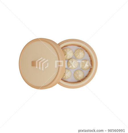 3d illustration of asian food Dumpling 98560991