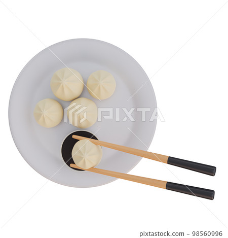 3d illustration of asian food Dumpling 98560996