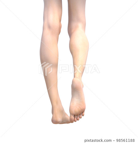 腳穿運動鞋燙髮3DCG插畫素材 98561188