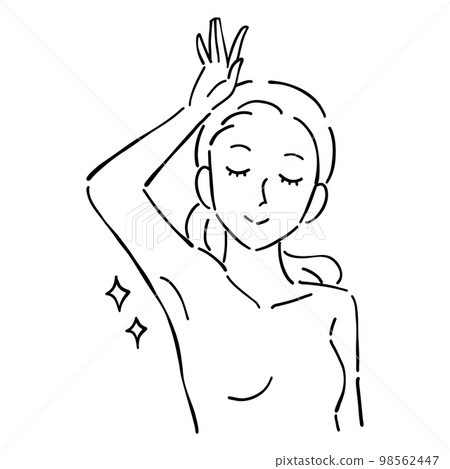 Female waste hair armpit beautiful 98562447