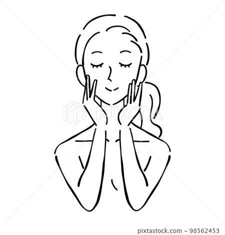 Women's skin care smile 98562453