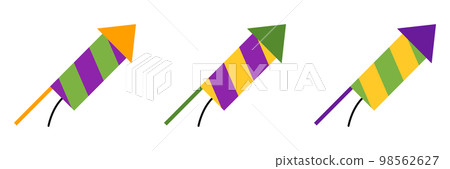 Firecrackers in flat style isolated 98562627