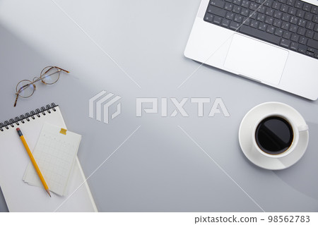 various office supplies on the desk various office supplies on the desk 98562783