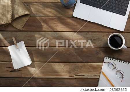 various office supplies on the desk various office supplies on the desk 98562855